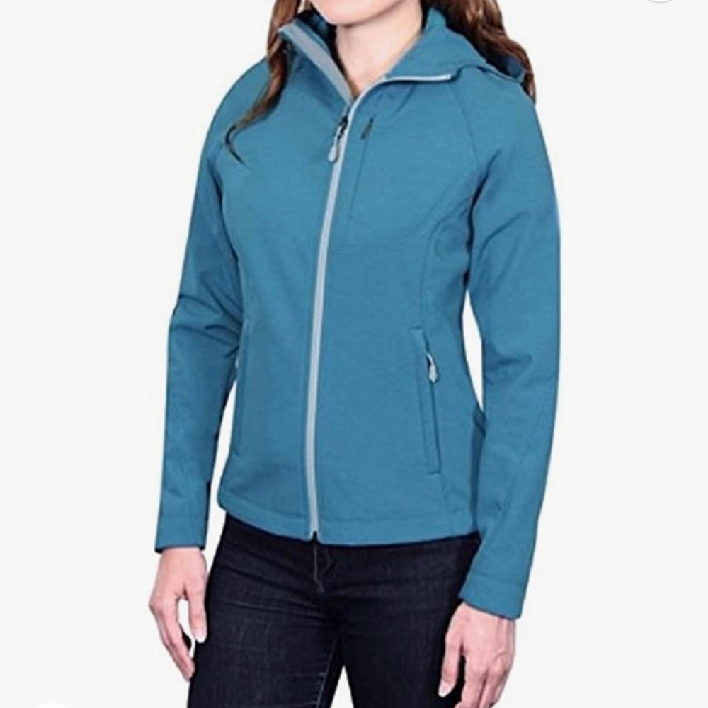 Kirkland Signature light blue soft shell jacket